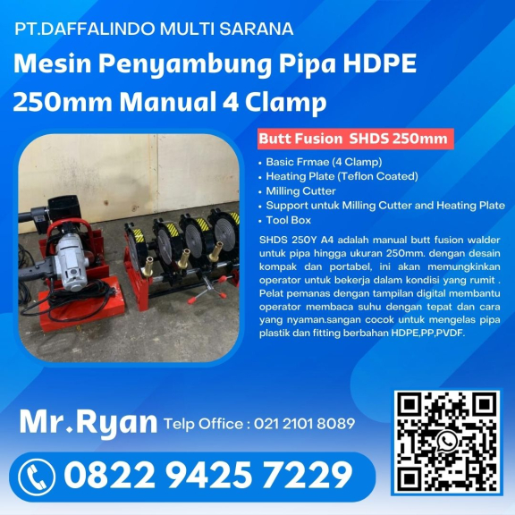 Alat Las Pipa Hdpe - Jual Mesin Las Pipa Hdpe 160mm