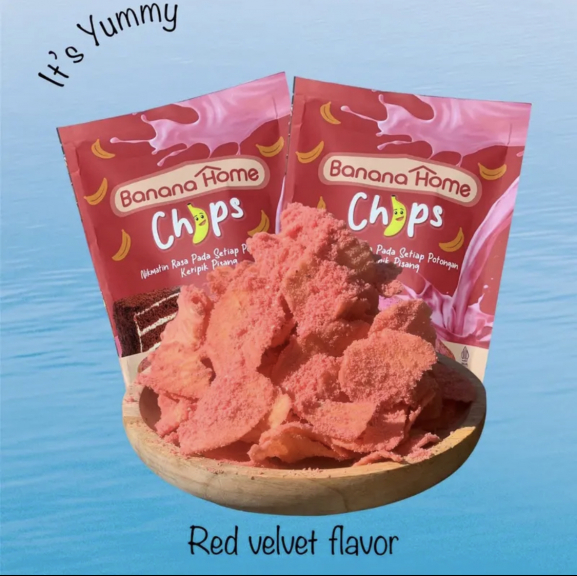 BANANA HOME CHIPS VARIAN RED VELVET FLAVOR