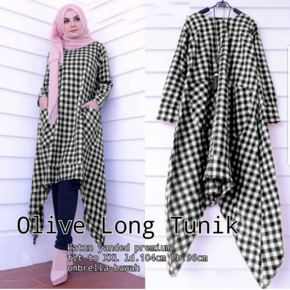 Olive long tunik