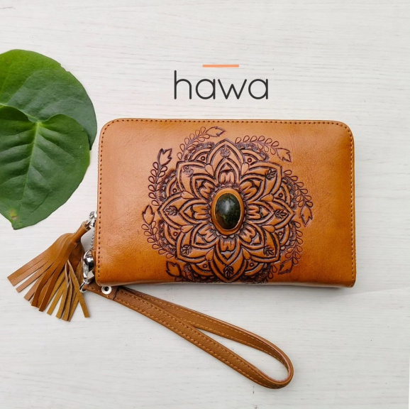 Summer Boho Zip Round Wallet