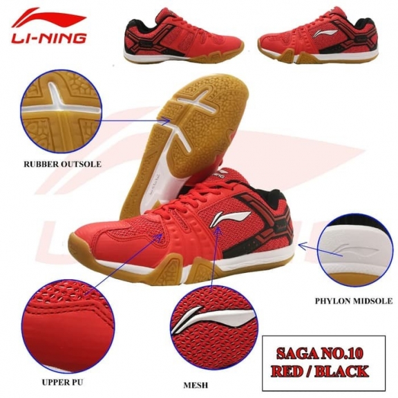 Sepatu badminton original lining saga 10