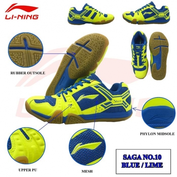 Sepatu badminton original lining saga 10