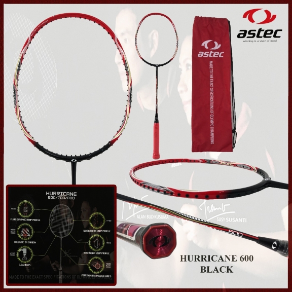 Raket badminton original astec hurricane 600