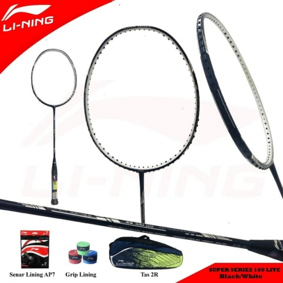 Raket badminton original LINING super series 100 lite