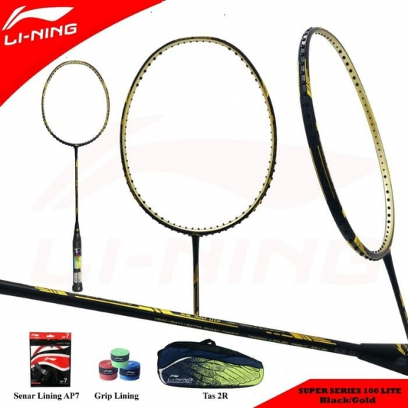 Raket badminton original LINING super series 100 lite