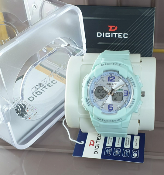 Jam Tangan Sport Wanita Original Digitec Dual Time Tahan Air