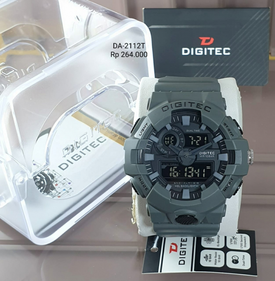 Jam Tangan Sport Pria Original Digitec Dual Time Tahan Air