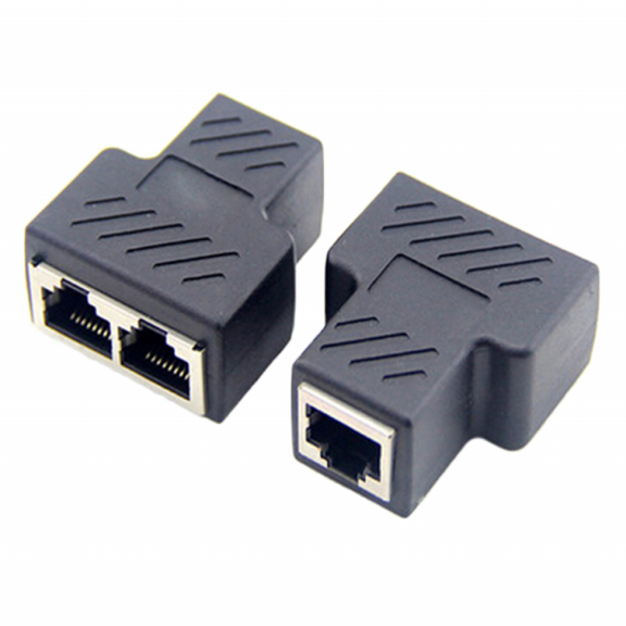 RJ45 LAN Ethernet Network Connector Splitter 1 to 2