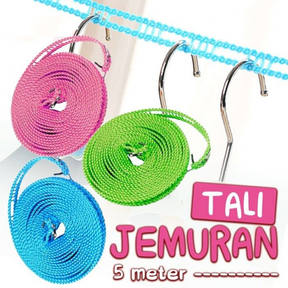 Tali Jemuran Hanger Laundry Gaya Pagar Murah - 5M