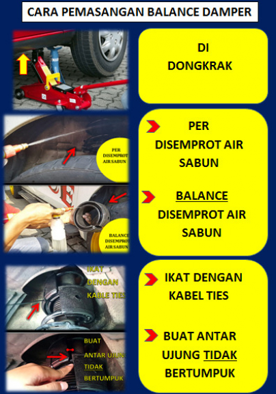 BALANCE Peredam Guncangan Mobil YARIS 2016-2017 Depan 2,5cm