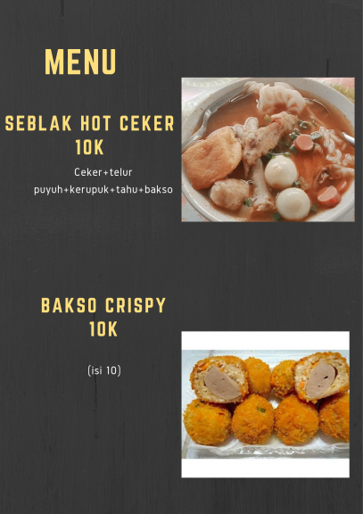 Seblak dan bakso crispy