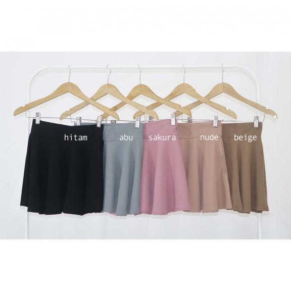 ROK SHORT FLARE KOREA /ROK MINI / ROK RENANG / ROK OLAHRAGA /