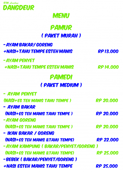 Paket medium ayam Bakar