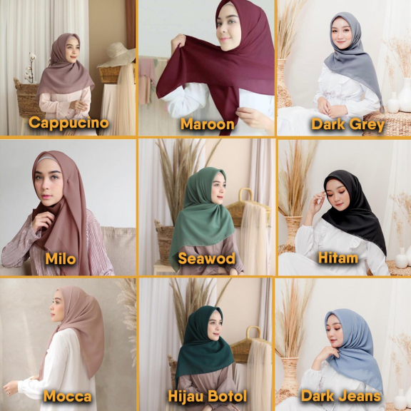 Kerudung Bella Square - Pollycotton