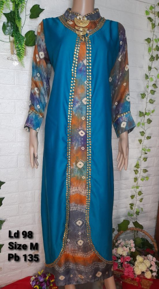 Gamis jumputan palembangan