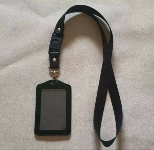 Id Card Holder Kulit PU Gantungan Bed Nama