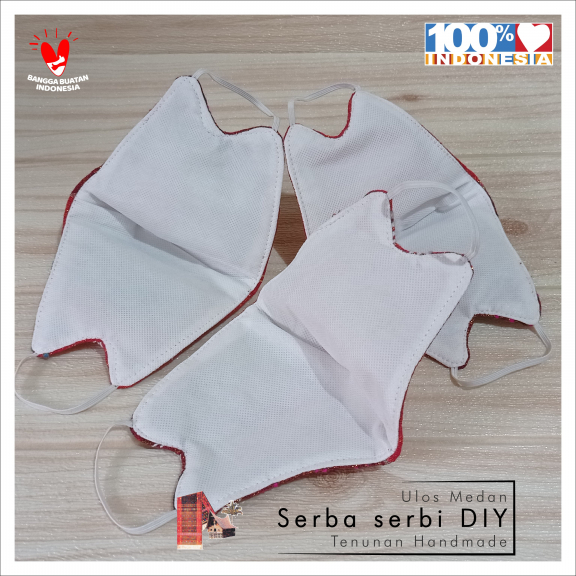 Masker Anak Ulos DIY Filter Spunbon