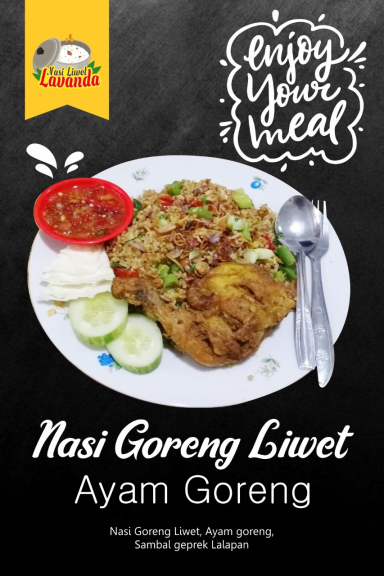 Nasi Liwet Ayam Goreng kemiri sambal geprek