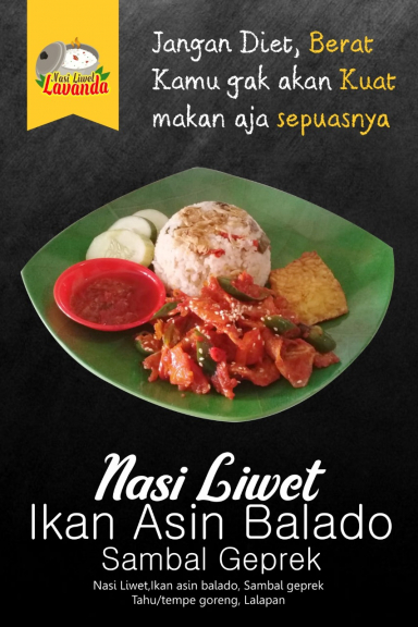 Nasi Liwet Ayam Goreng kemiri sambal geprek