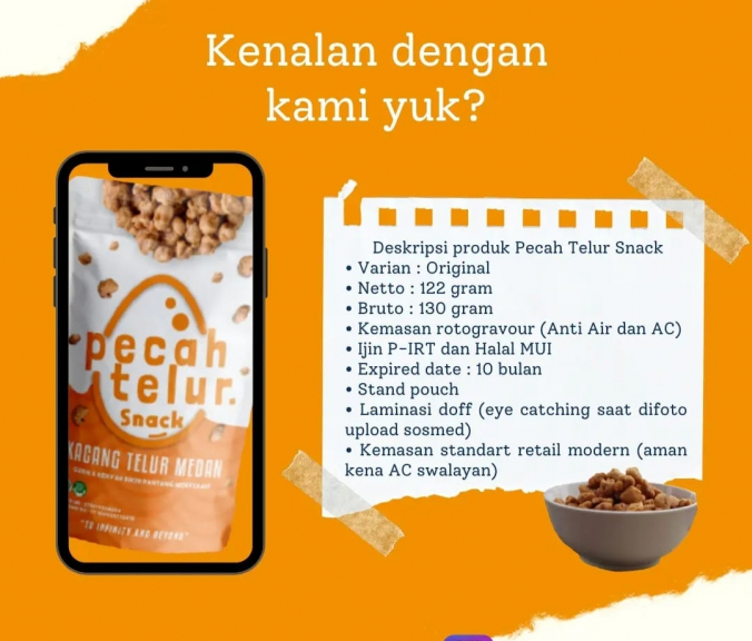 Snack Pecah Telur (Kacang Telur Medan)