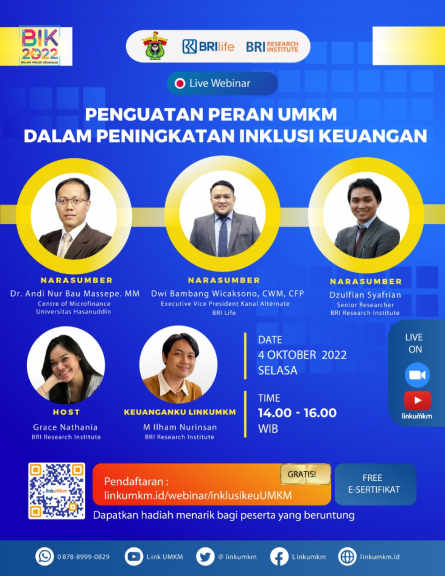 Webinar: “Penguatan Peran UMKM Dalam Peningkatan Inklusi Keuangan”