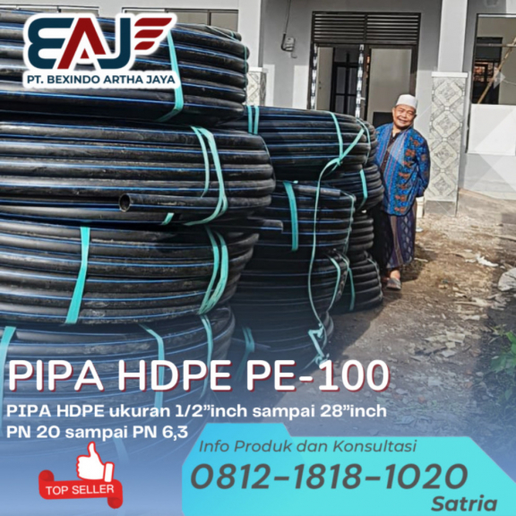 Pipa Hdpe Dn 2 1/2 Inch SDR11 | Pipa Hdpe OD 75mm