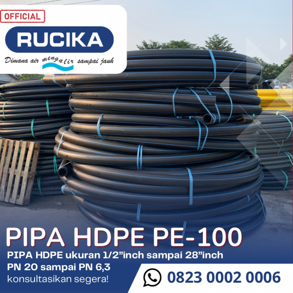 Pipa hdpe 3/4 inch Roll 100 meter