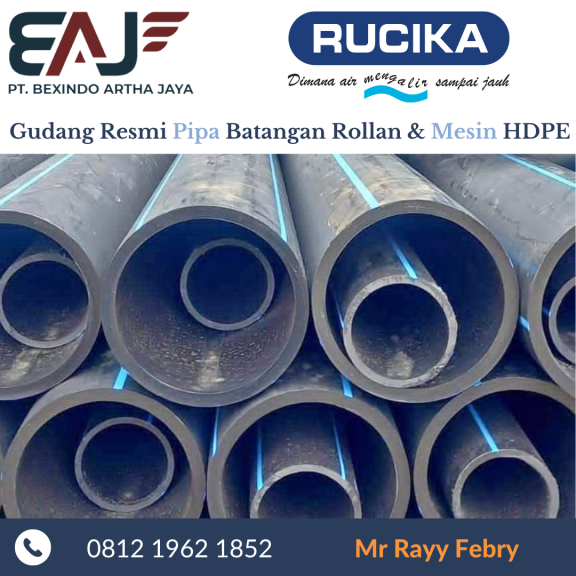 Jual Pipa Air Bersih HDPE Murah | Pipa HDPE 5 Inch Merk Rucika 