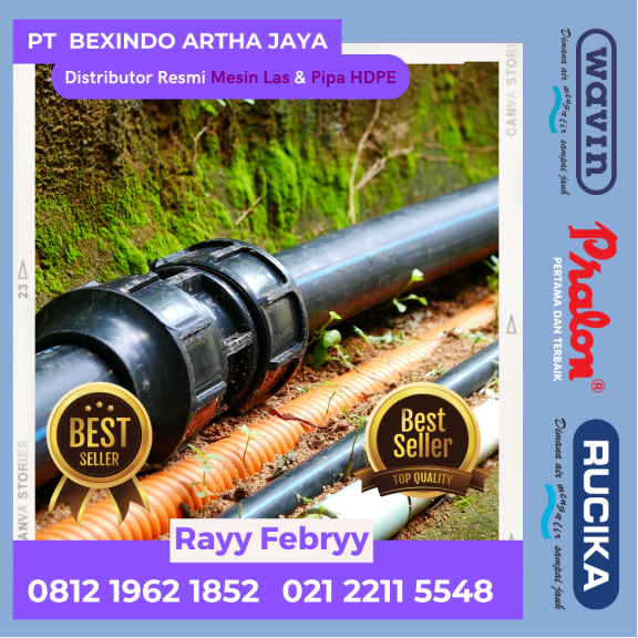 Distributor Resmi Pipa HDPE Merk Rucika 24 Inch PN16 | Pipa HDPE Murah