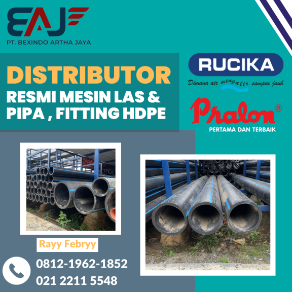 Pipa HDPE 6 Inch PN12.5 | Pipa HDPE Batangan 6 Meter Untuk Air Bersih