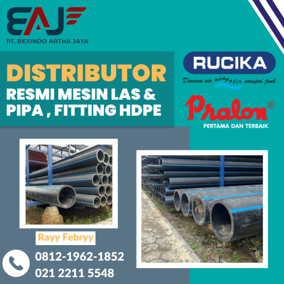 Pipa HDPE Rucika 8 Inch PN20 | Pipa HDPE Batangan Untuk Air Bersih