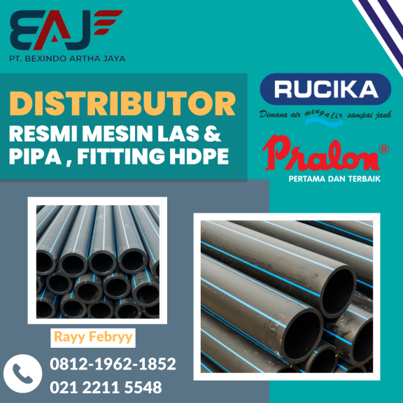 Pipa HDPE Rucika 12 Inch PN20 | Pipa HDPE Batangan Murah 6 Meter