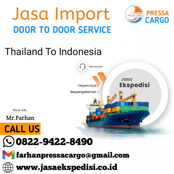 Jasa import barang door to door dari thailand murah