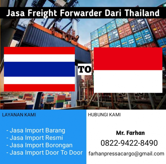 Jasa import barang door to door dari thailand murah