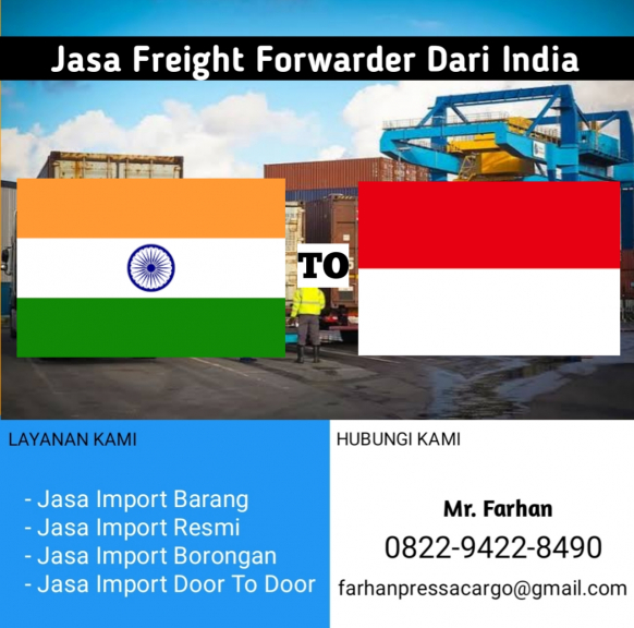 Jasa import barang door to door dari india murah