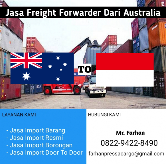 Jasa import barang door to door dari australia murah