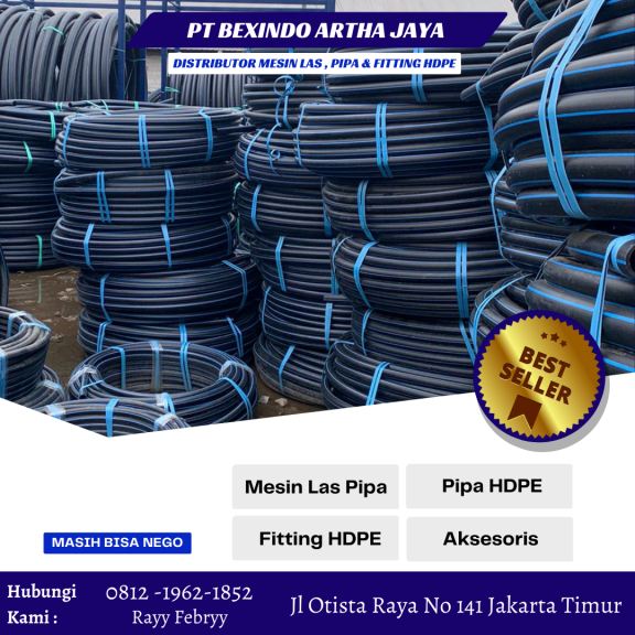 Pipa HDPE 1 Inch PN16 | Aneka Pipa HDPE Rollan 100 Meter Murah