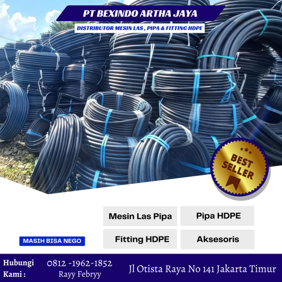 Pipa HDPE 1 1/4 Inch PN16 | Distributor Resmi Pipa HDPE SDR11 Rollan 100 Meter