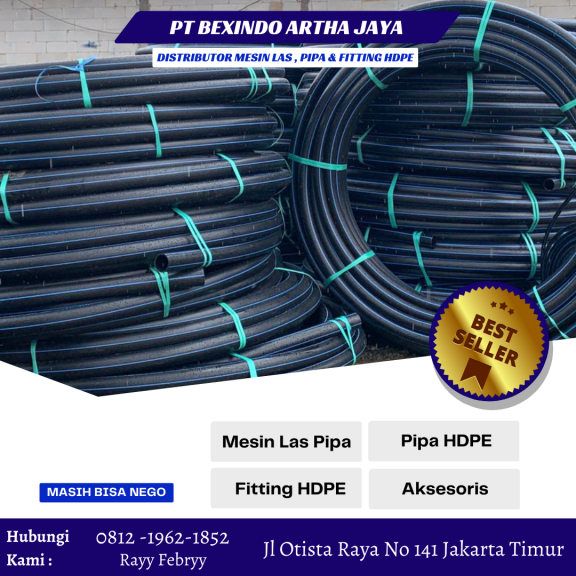 Pipa HDPE 3 Inch PN16 | Aneka Pipa Rollan HDPE 50 Mtr