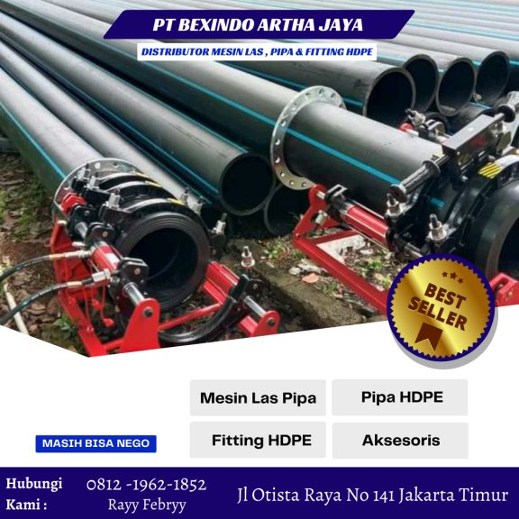 Pipa HDPE 5 Inch PN12,5 | Aneka Pipa Batangan Rucika 6 Meter