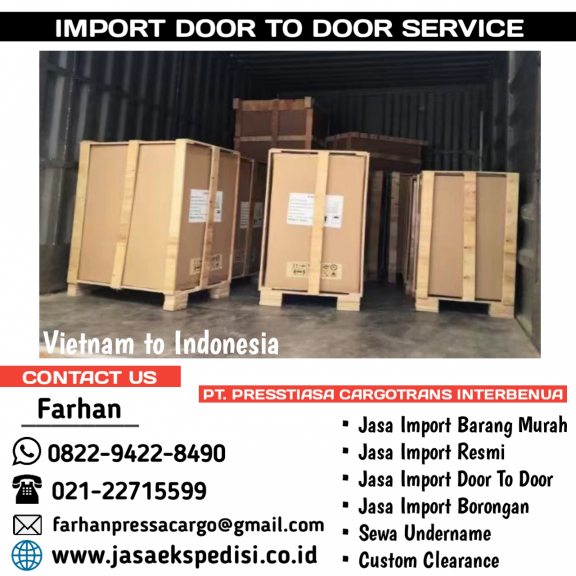 JASA CUSTOM CLEARANCE, DOOR TO DOOR BORONGAN RESMI UNDERNAME IMPORT | PRESSA CARGO