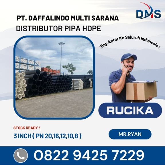 Jual Pipa Hdpe 4 Inch SDR 13,6 (PN 12,5)