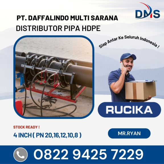 Jual Pipa Hdpe 4 Inch SDR 13,6 (PN 12,5)