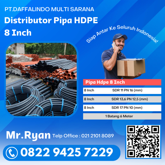 Pipa Hdpe 3 Inch SDR 17 (PN 10) - Pusat Pipa Hdpe