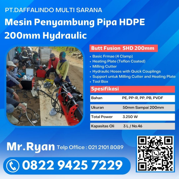 Mesin Las Pipa Hdpe 630mm - Pusat Mesin Hdpe Lengkap