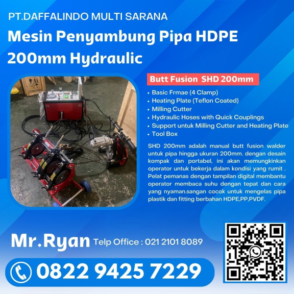 Mesin Las Pipa Hdpe 630mm - Pusat Mesin Hdpe Lengkap
