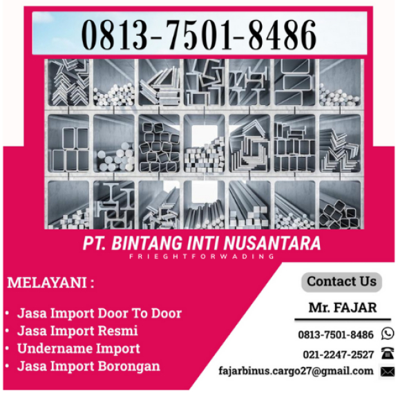 Jasa Pengurusan Import Besi Baja | 081375018486