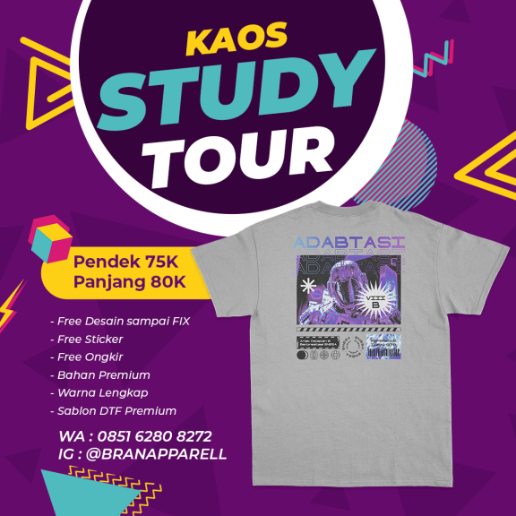 Kaos Custom Bahan Premium Sablon DTF Full Color