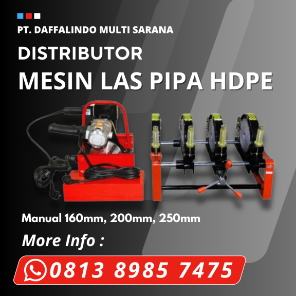 Distributor Mesin Las Hdpe 200mm Type T 2 Clamp 