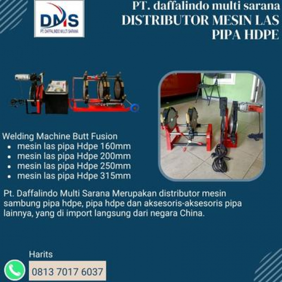 Mesin las hdpe 315mm hydraulic